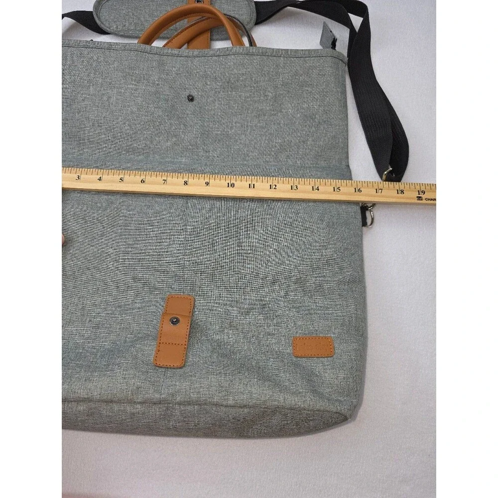 Lekesky Men's Laptop Briefcase Bag 15.6 Inch Messanger Bag Gray